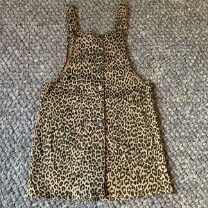Leopard print denim jumper.